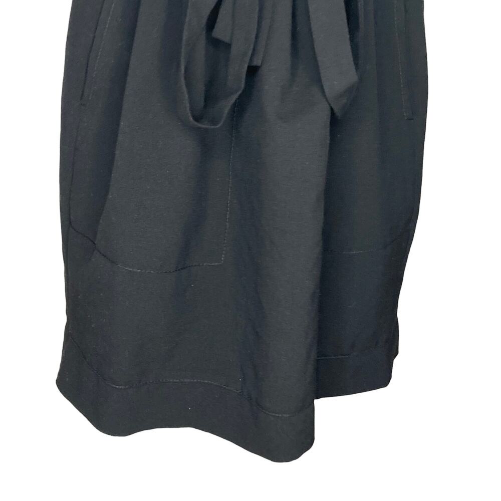 Max Studio Front Tie Drawstring Black Skirt With Big Pockets Lined Size 8 NWT - Picture 6 of 16